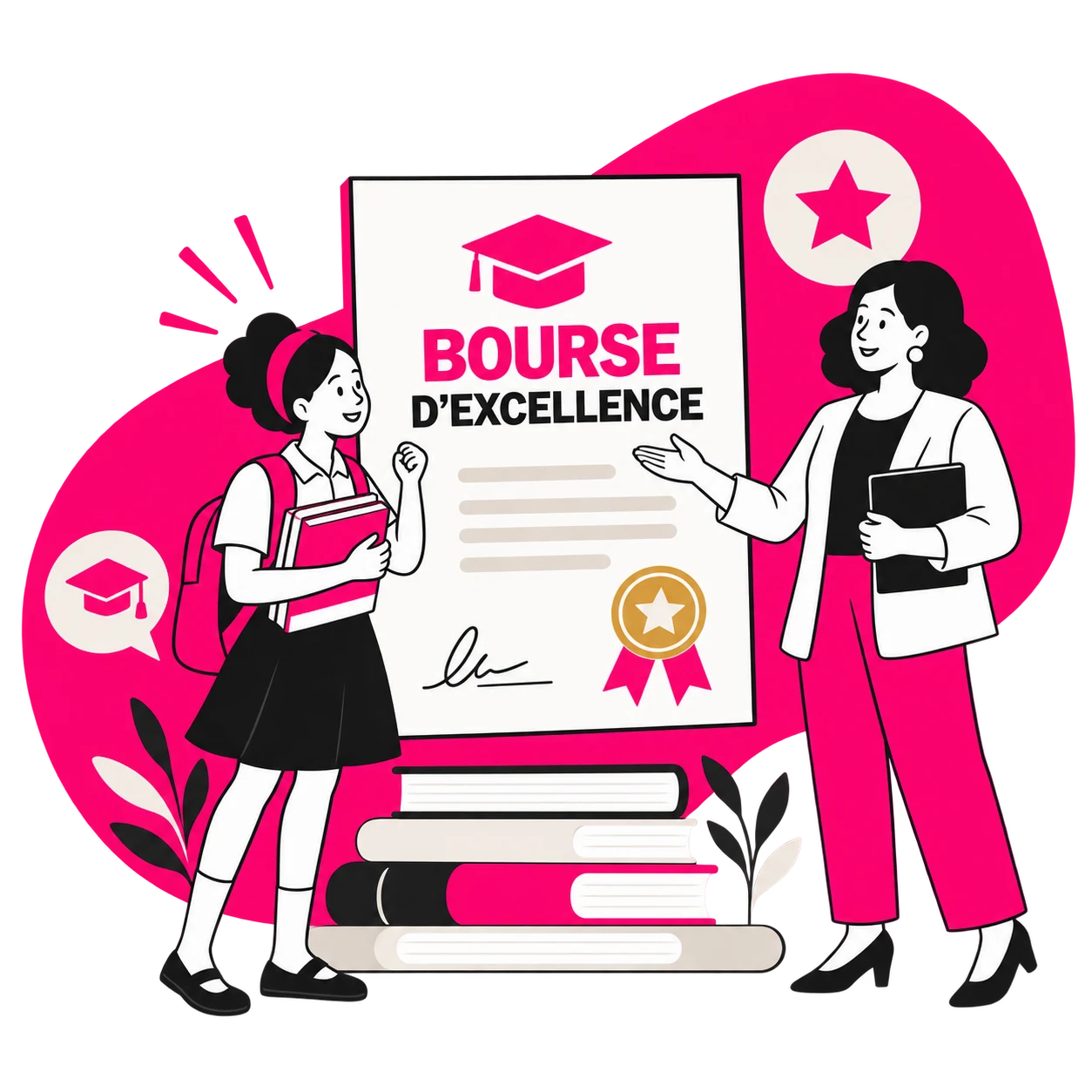 Illustration : remise de la bourse d’excellence LEADORA